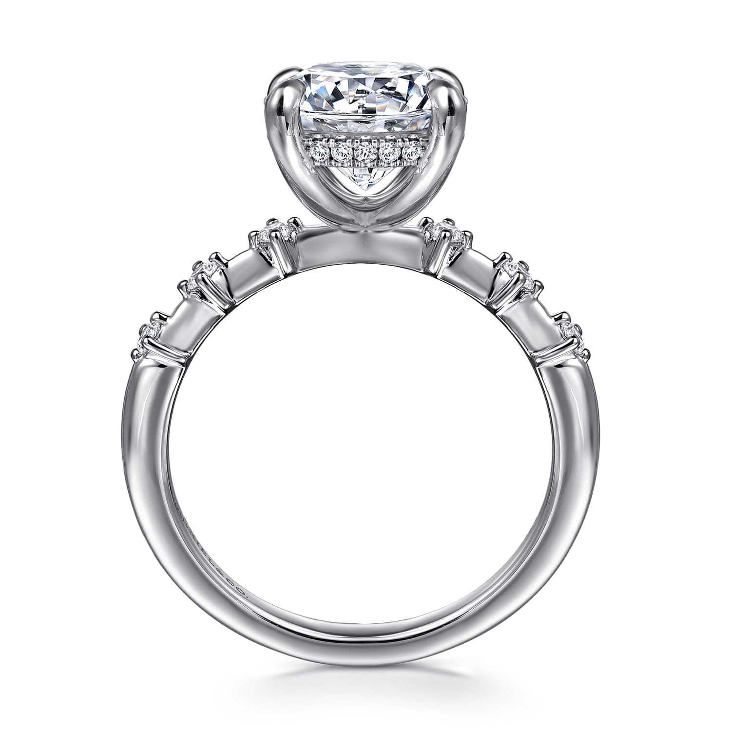 Joplin - 14K White Gold Round Diamond Engagement Ring - 0.18 ct - Shot 2