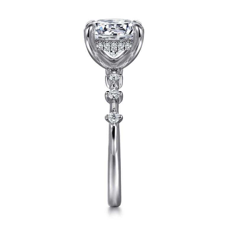 Joplin - 14K White Gold Round Diamond Engagement Ring - 0.18 ct - Shot 5