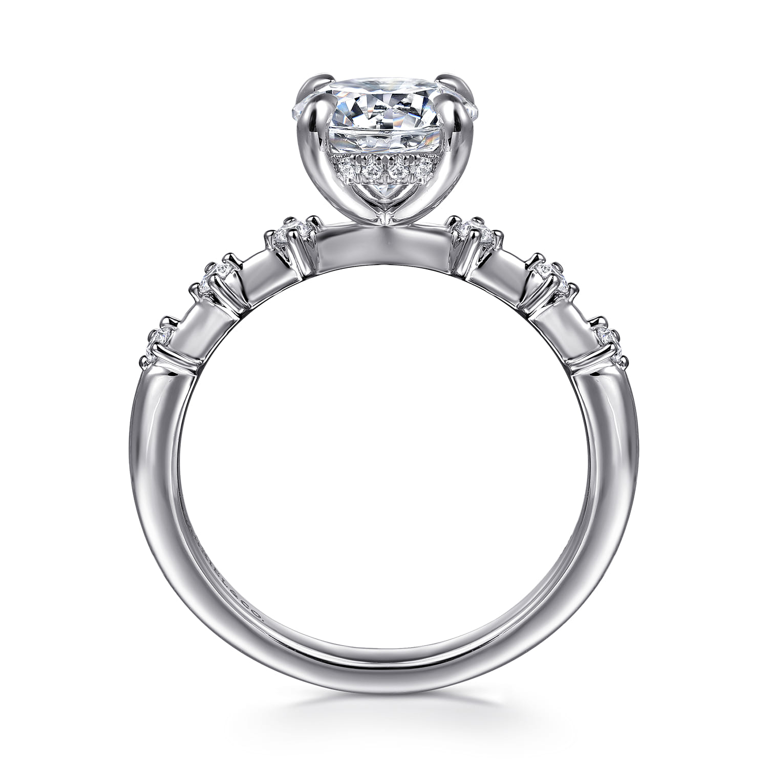 Joplin - 14K White Gold Round Diamond Engagement Ring - 0.17 ct - Shot 2