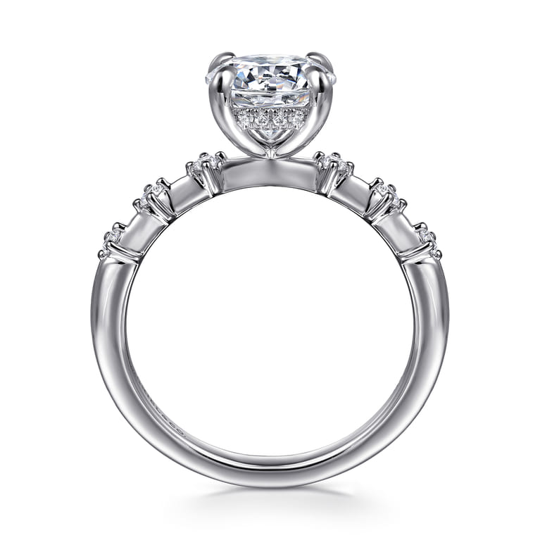 Joplin - 14K White Gold Round Diamond Engagement Ring - 0.17 ct - Shot 2