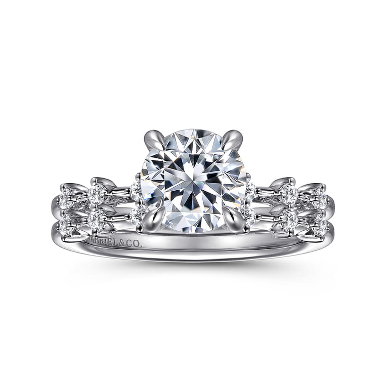 Joplin - 14K White Gold Round Diamond Engagement Ring - 0.17 ct - Shot 4