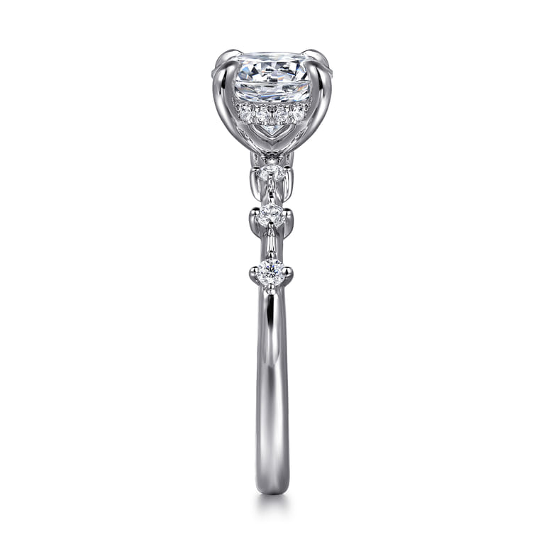 Joplin - 14K White Gold Round Diamond Engagement Ring - 0.17 ct - Shot 5