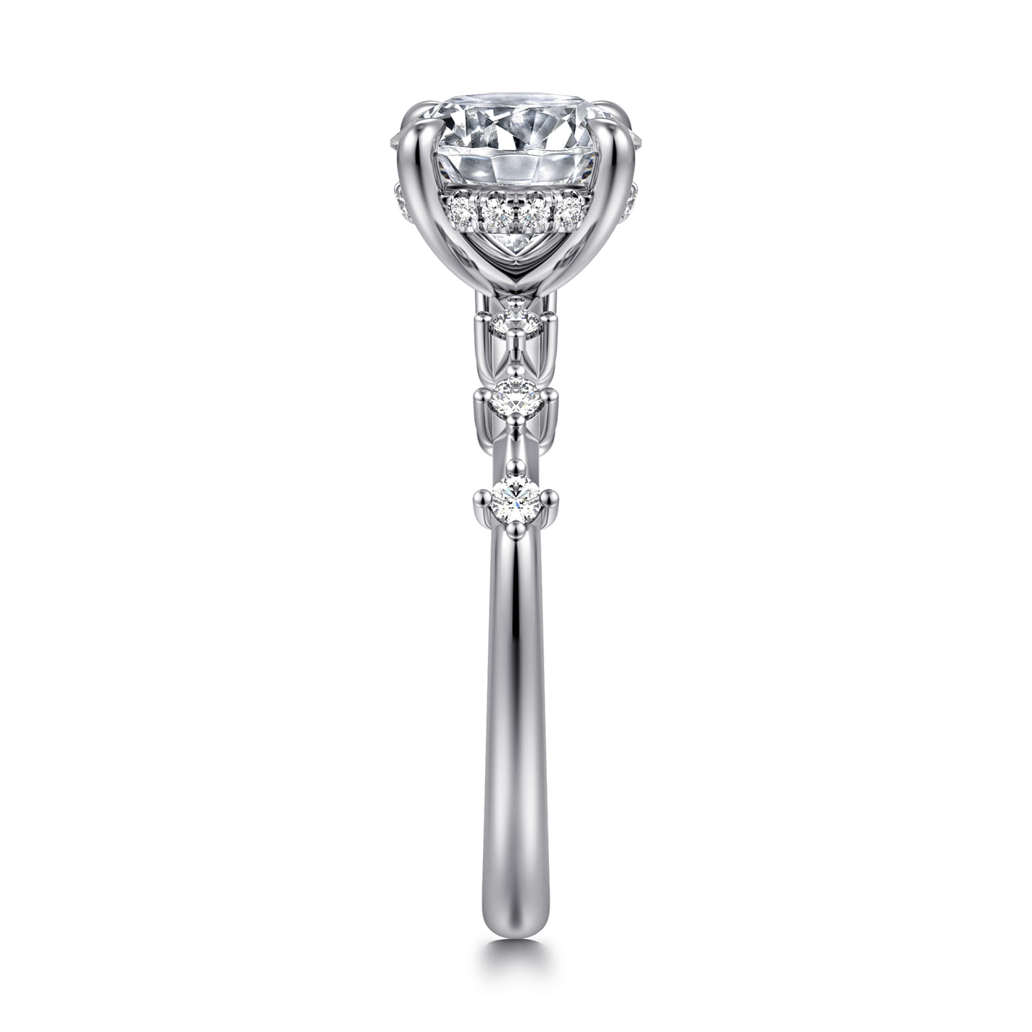 Joplin - 14K White Gold Round Diamond Engagement Ring - 0.17 ct - Shot 4