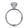 Twain - 14K White Gold Round Diamond Engagement Ring - 0.2 ct