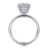 Twain - 14K White Gold Round Diamond Engagement Ring - 0.2 ct