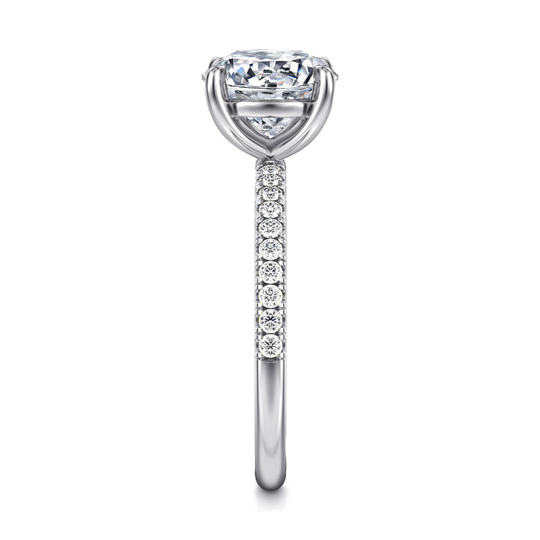 Twain - 14K White Gold Round Diamond Engagement Ring - 0.2 ct - Shot 4