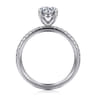 Twain - 14K White Gold Round Diamond Engagement Ring - 0.2 ct