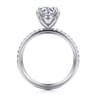 Twain - 14K White Gold Round Diamond Engagement Ring - 0.2 ct