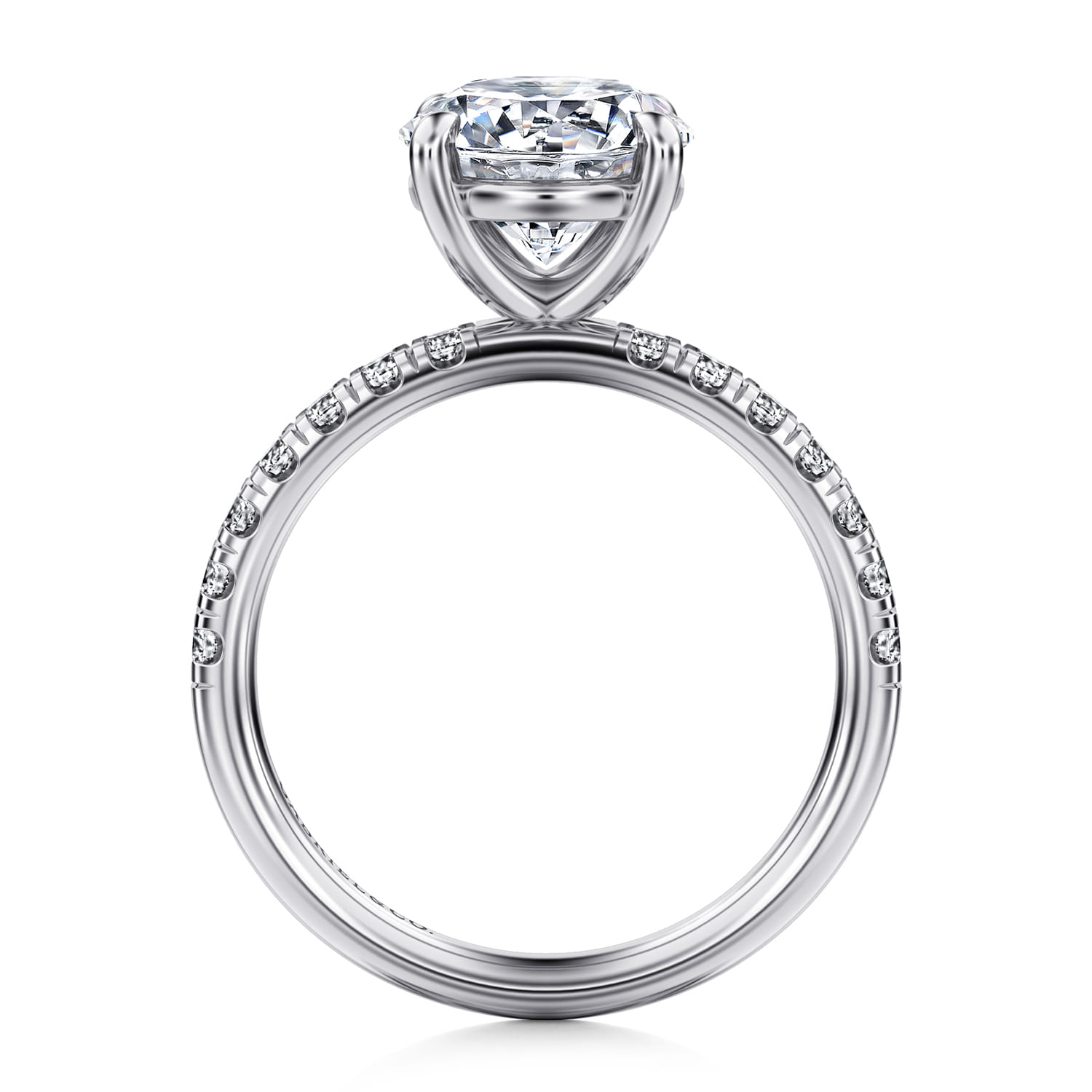 Winslow - 14K White Gold Round Diamond Engagement Ring - 0.36 ct - Shot 2