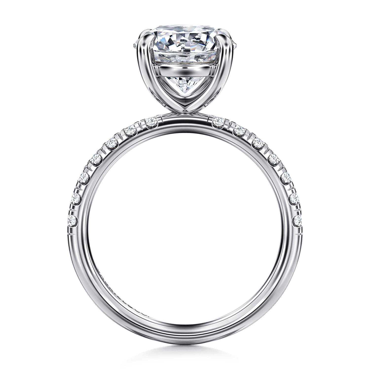 Winslow - 14K White Gold Round Diamond Engagement Ring - 0.38 ct - Shot 2