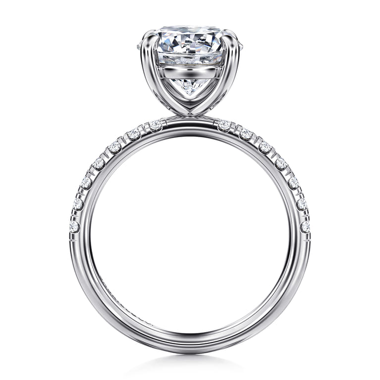 Winslow - 14K White Gold Round Diamond Engagement Ring - 0.38 ct - Shot 2
