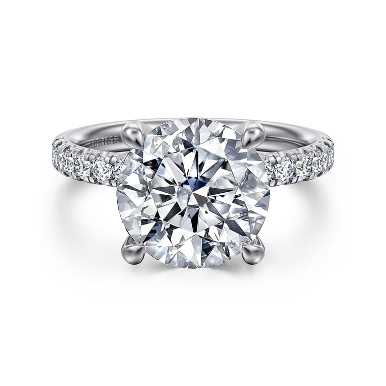 Winslow - 14K White Gold Round Diamond Engagement Ring - 0.4 ct - Shot 1
