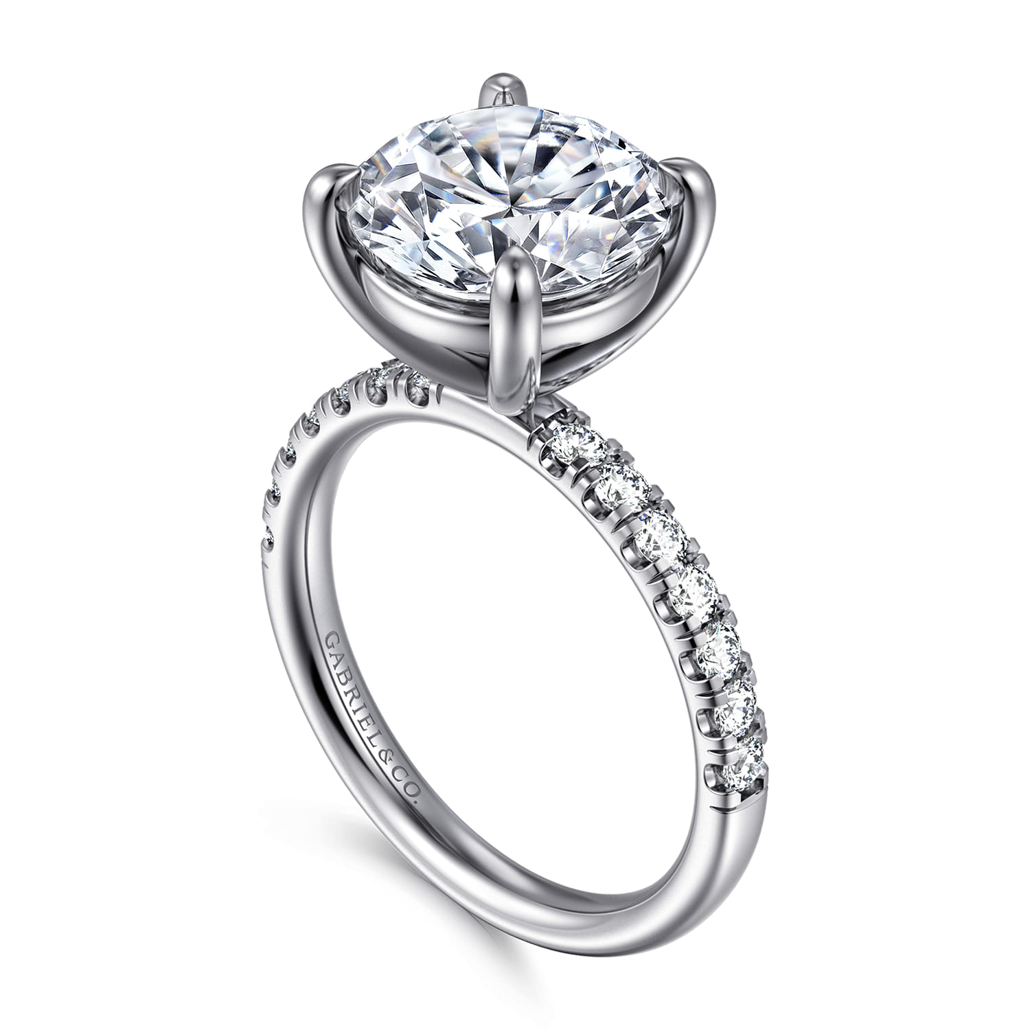 Winslow - 14K White Gold Round Diamond Engagement Ring - 0.4 ct - Shot 3
