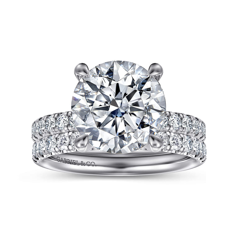 Winslow - 14K White Gold Round Diamond Engagement Ring - 0.4 ct - Shot 4