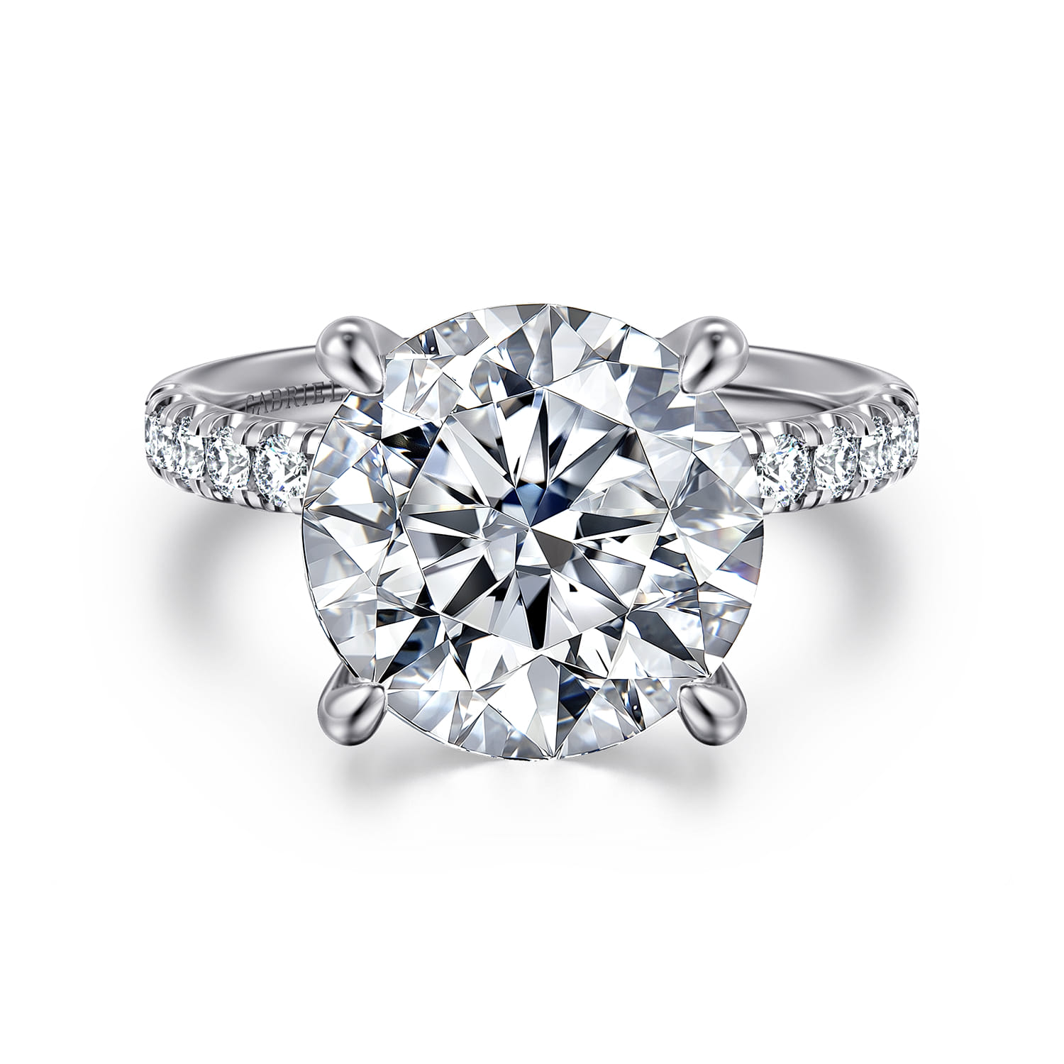 Winslow - 14K White Gold Round Diamond Engagement Ring - 0.4 ct - Shot 1