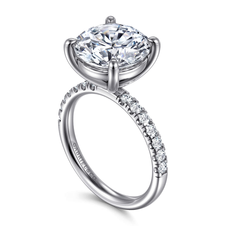 Winslow - 14K White Gold Round Diamond Engagement Ring - 0.4 ct - Shot 3