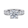 Stasia - 14K White Gold Round Diamond Engagement Ring - 1.4 ct