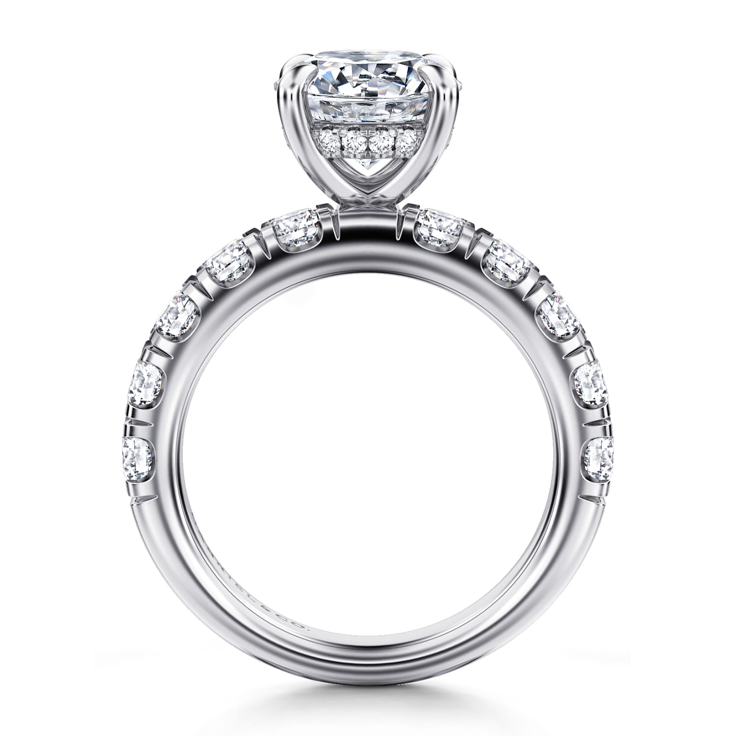 Stasia - 14K White Gold Round Diamond Engagement Ring - 1.4 ct - Shot 2