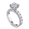 Stasia - 14K White Gold Round Diamond Engagement Ring - 1.4 ct