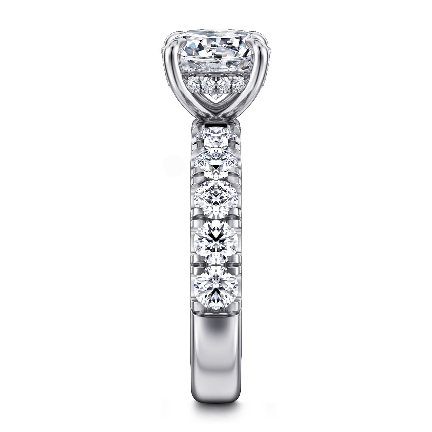 Stasia - 14K White Gold Round Diamond Engagement Ring - 1.4 ct - Shot 5