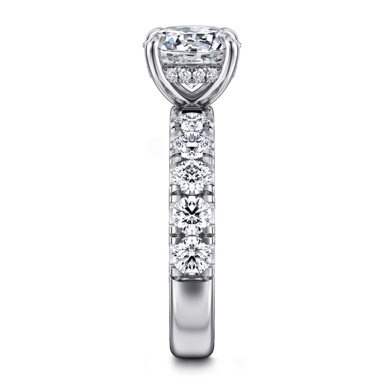 Stasia - 14K White Gold Round Diamond Engagement Ring - 1.4 ct - Shot 5