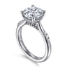 Carroline - 14K White Gold Round Diamond Engagement Ring - 0.18 ct