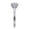 Carroline - 14K White Gold Round Diamond Engagement Ring - 0.18 ct