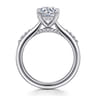 14K White Gold Round Diamond Engagement Ring - 0.14 ct