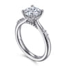 14K White Gold Round Diamond Engagement Ring - 0.14 ct