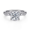 Carroline - 14K White Gold Round Diamond Engagement Ring - 0.16 ct