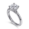 Carroline - 14K White Gold Round Diamond Engagement Ring - 0.16 ct