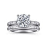 Carroline - 14K White Gold Round Diamond Engagement Ring - 0.16 ct