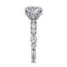 Eleeza - 14K White Gold Round Diamond Engagement Ring - 0.58 ct