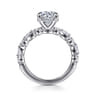 Eleeza - 14K White Gold Round Diamond Engagement Ring - 0.6 ct