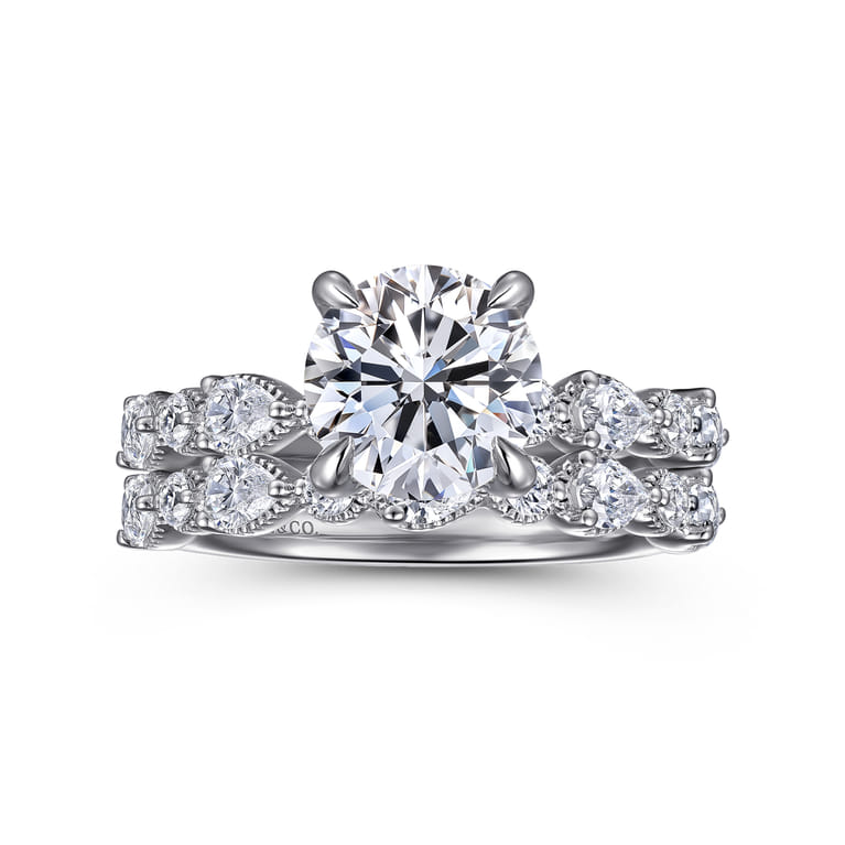 Eleeza - 14K White Gold Round Diamond Engagement Ring - 0.6 ct - Shot 4