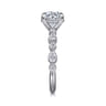 Eleeza - 14K White Gold Round Diamond Engagement Ring - 0.6 ct