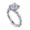 Cindie - 14K White Gold Round Diamond Engagement Ring - 0.4 ct