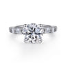 Joanie - 14K White Gold Round Diamond Engagement Ring - 0.6 ct