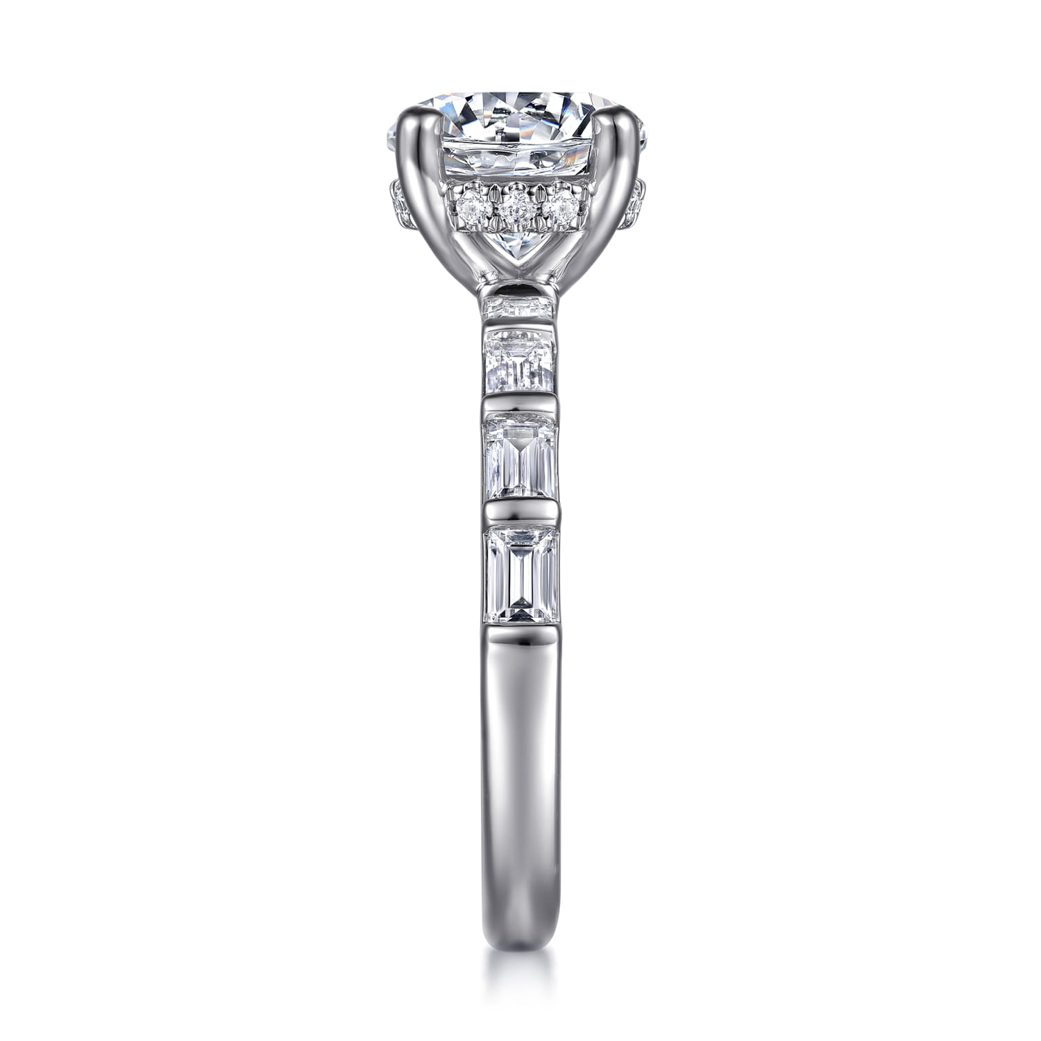 Joanie - 14K White Gold Round Diamond Engagement Ring - 0.6 ct - Shot 5