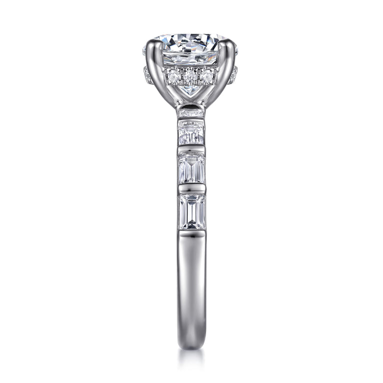 Joanie - 14K White Gold Round Diamond Engagement Ring - 0.6 ct - Shot 5