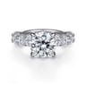 Clove - 14K White Gold Round Diamond Engagement Ring - 2.2 ct