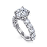 Clove - 14K White Gold Round Diamond Engagement Ring - 2.2 ct