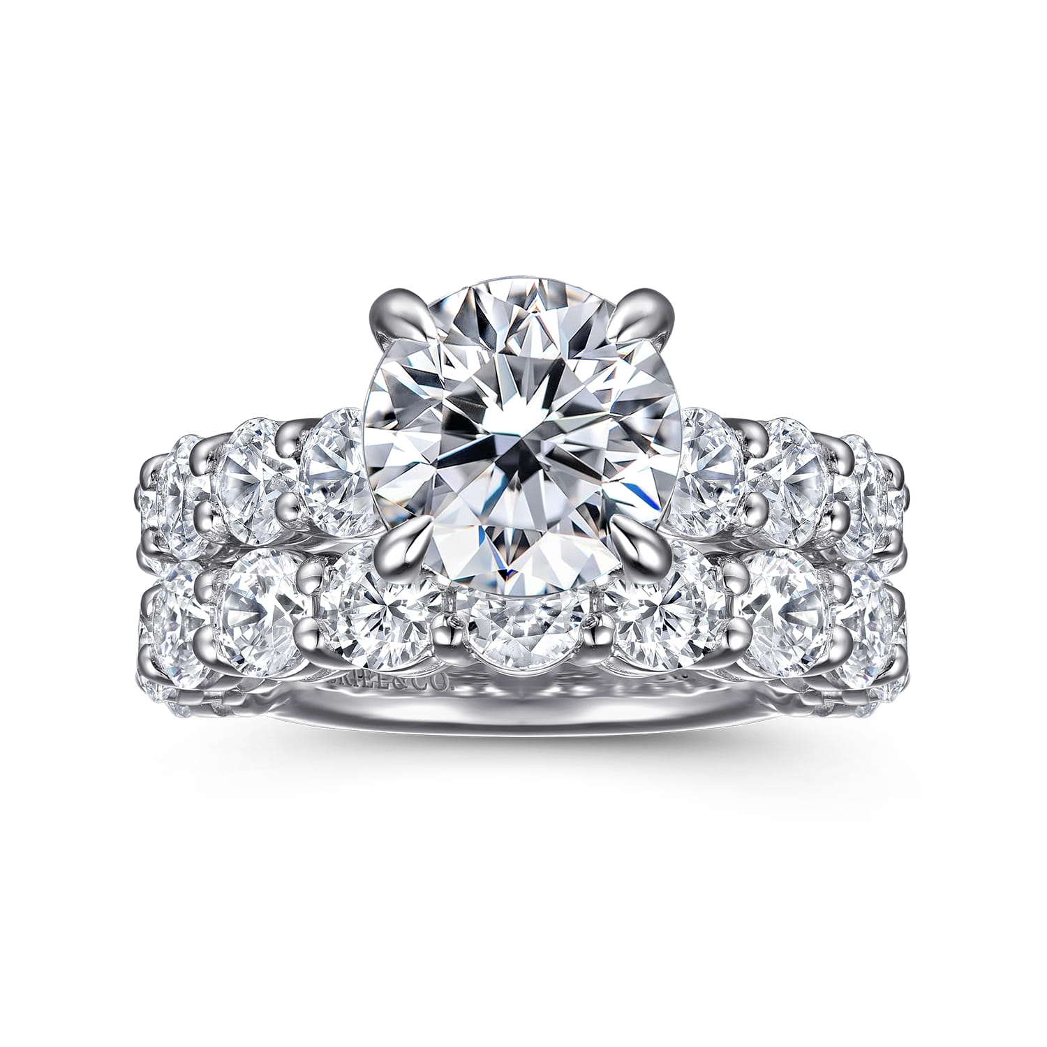 Clove - 14K White Gold Round Diamond Engagement Ring - 2.2 ct - Shot 4