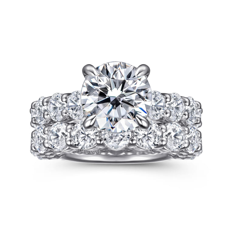 Clove - 14K White Gold Round Diamond Engagement Ring - 2.2 ct - Shot 4