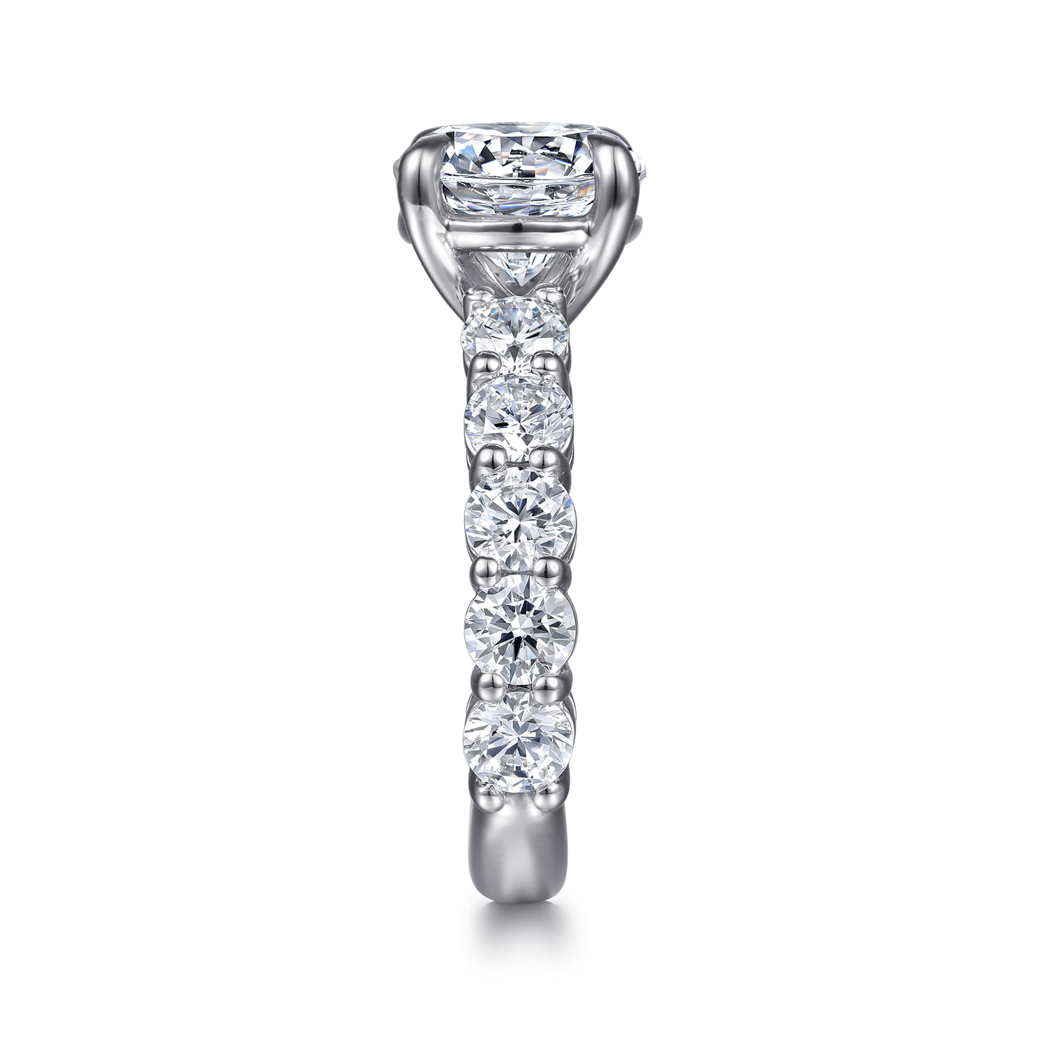 Clove - 14K White Gold Round Diamond Engagement Ring - 2.2 ct - Shot 5