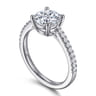 Amabel - 14K White Gold Round Diamond Engagement Ring - 0.18 ct