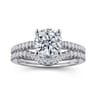 Amabel - 14K White Gold Round Diamond Engagement Ring - 0.18 ct