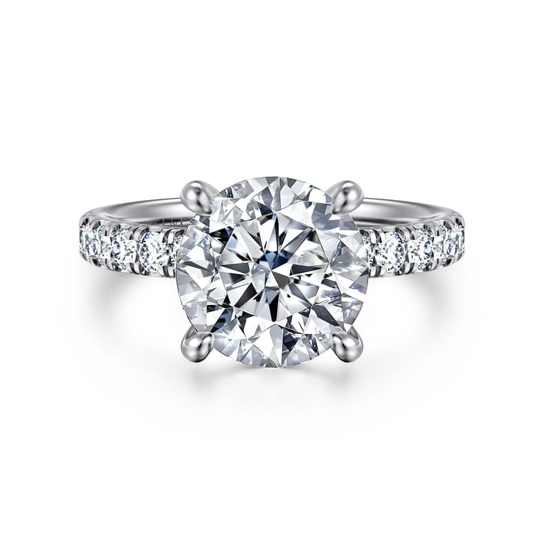 Winslow - 14K White Gold Round Diamond Engagement Ring - 0.5 ct - Shot 1