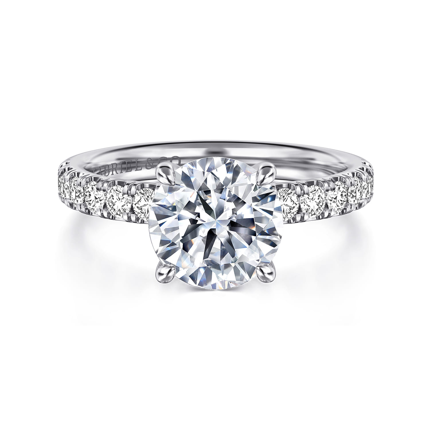 Winslow - 14K White Gold Round Diamond Engagement Ring - 0.5 ct - Shot 1