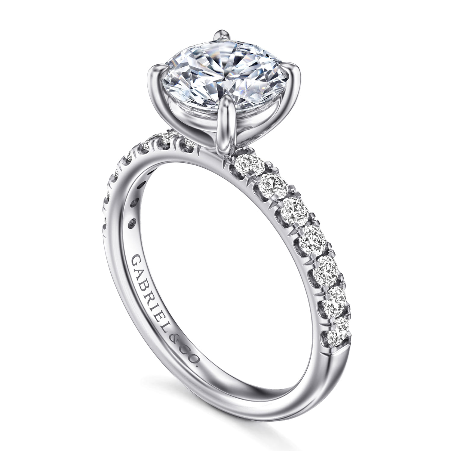 Winslow - 14K White Gold Round Diamond Engagement Ring - 0.5 ct - Shot 3